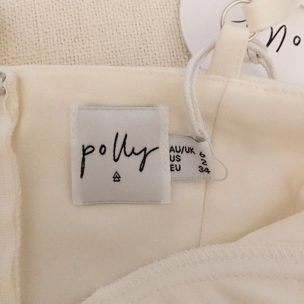 Polly White Bustier Mini Dress – Size 2 | Fit & Flare | NWT - Picture 3 of 5